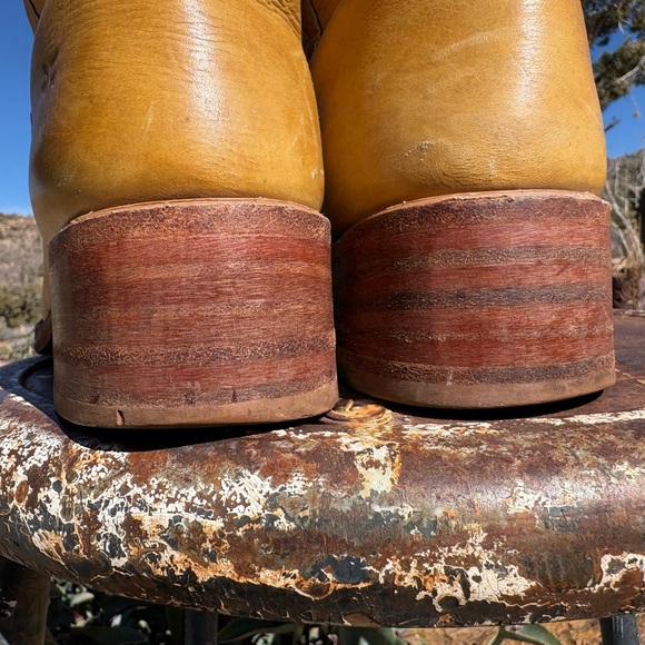 FRYE ๐บ๐ธ Campus Banana Vintage OTK Tall Boots Size 10 - Picture 12 of 16